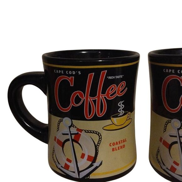 Two Rare Vintage Cuffys Cape Cod Thick Coffee Mugs - Picture 10 of 14